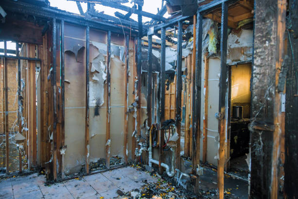 Professional Emergency Fire Damage Restoration technician working in Hanover, MD